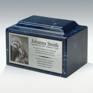 Navy Blue Marble Urn Vault
